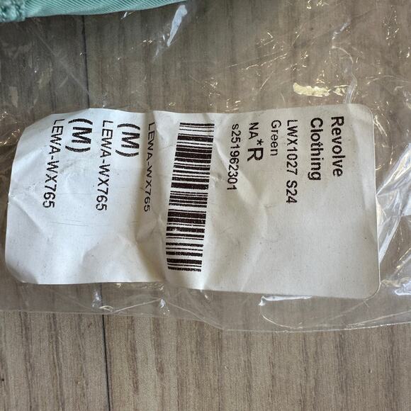 Revolve Triangle Chain Bikini Top Sage Green MEDIUM Bralette String Lovewave $88 - Picture 7 of 7